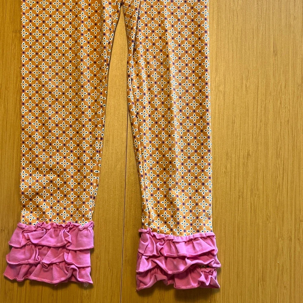 EUC MATILDA JANE TWO PIECE outfit. Colorful Kids Dress with Leggings.